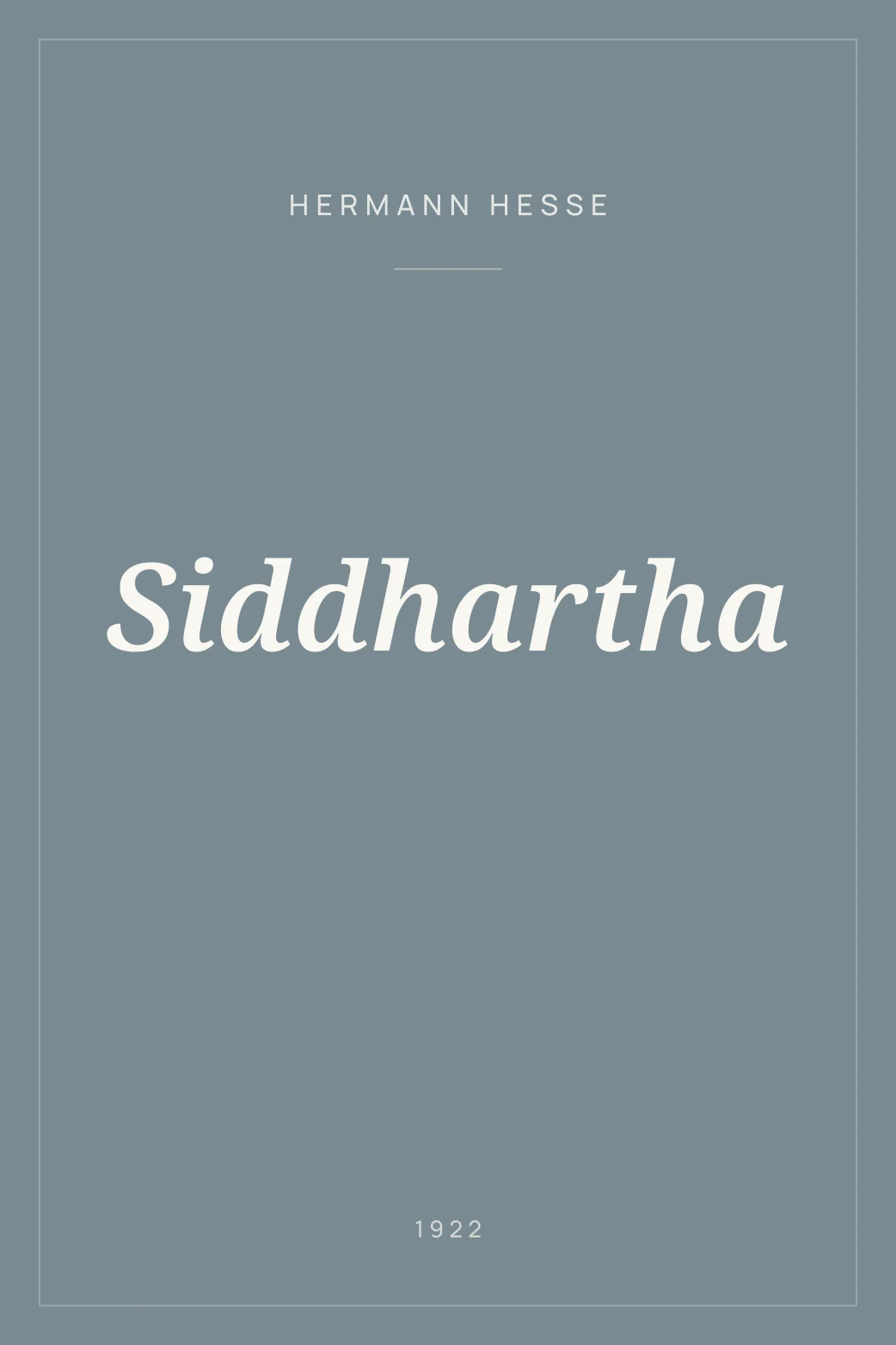 Portada de Siddhartha