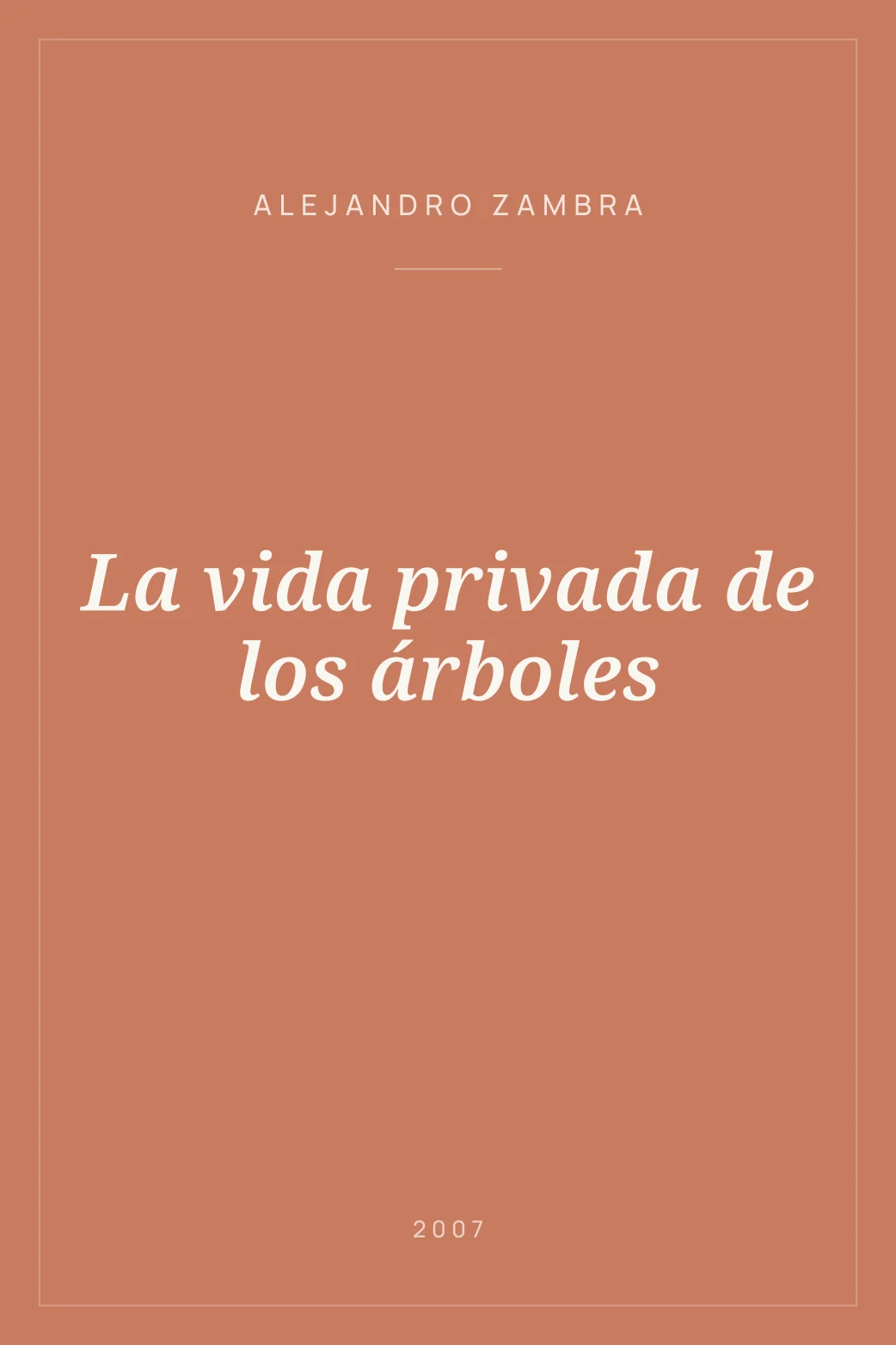 Portada de La vida privada de los árboles