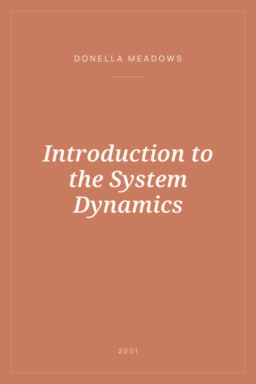 Portada de Introduction to the System Dynamics