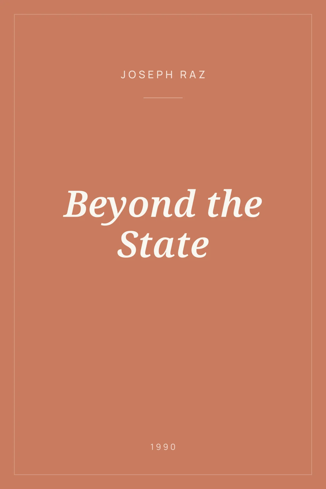 Portada de Beyond the State