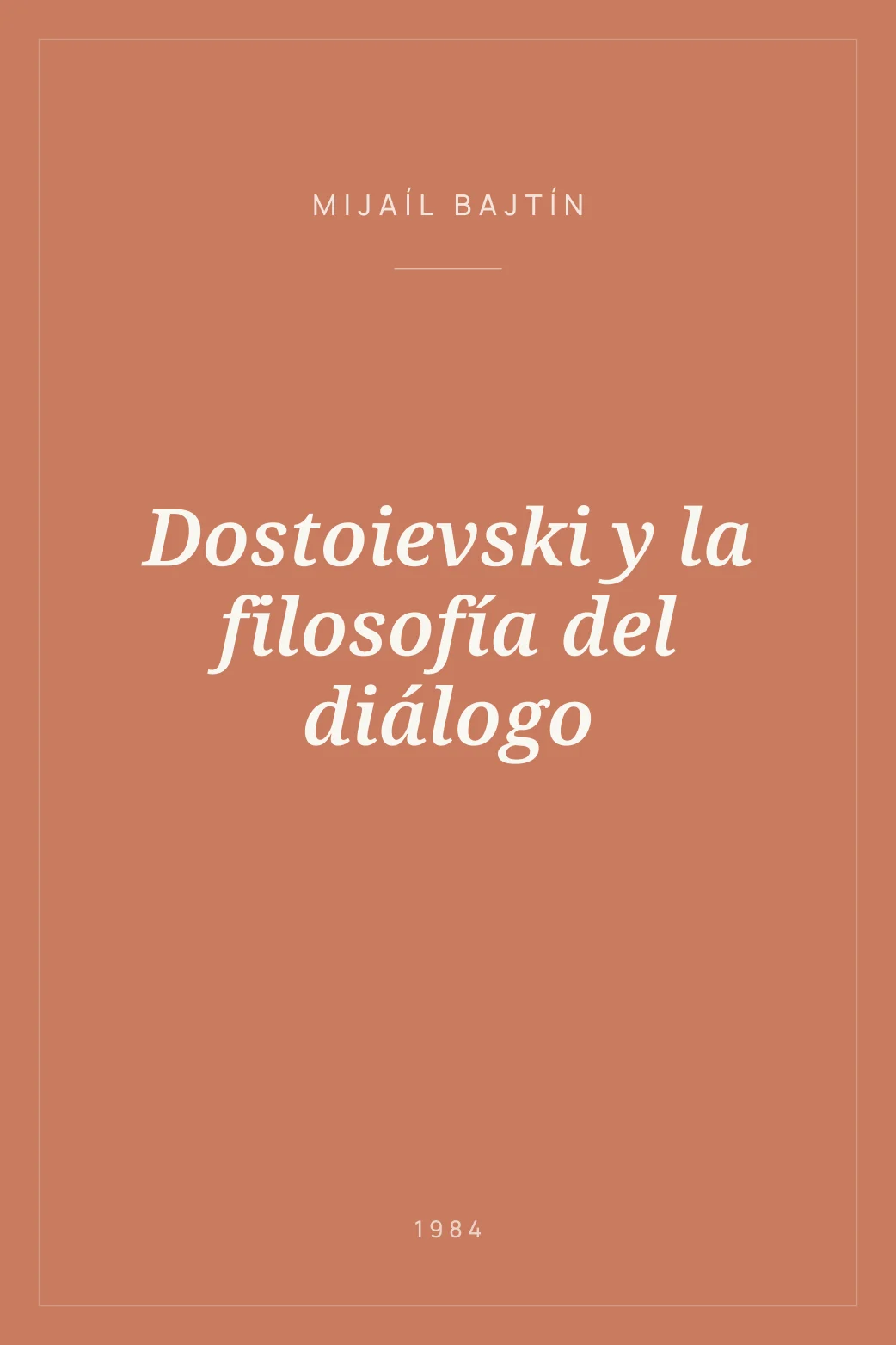 Portada de Dostoievski y la filosofía del diálogo