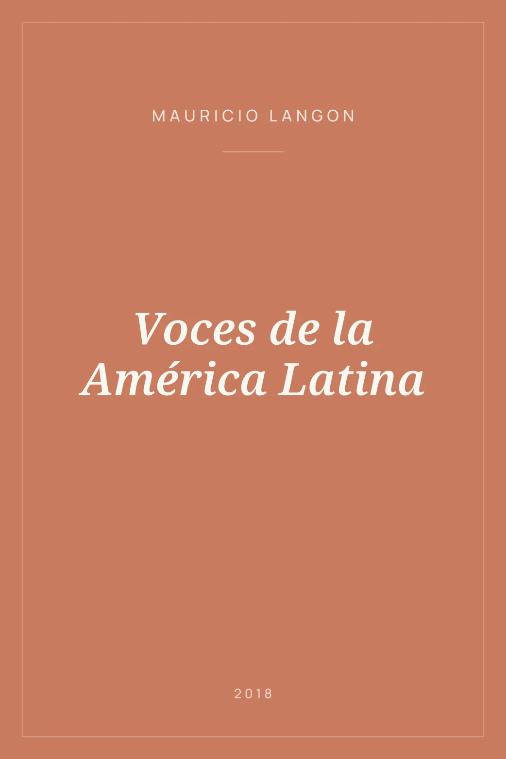Portada de Voces de la América Latina