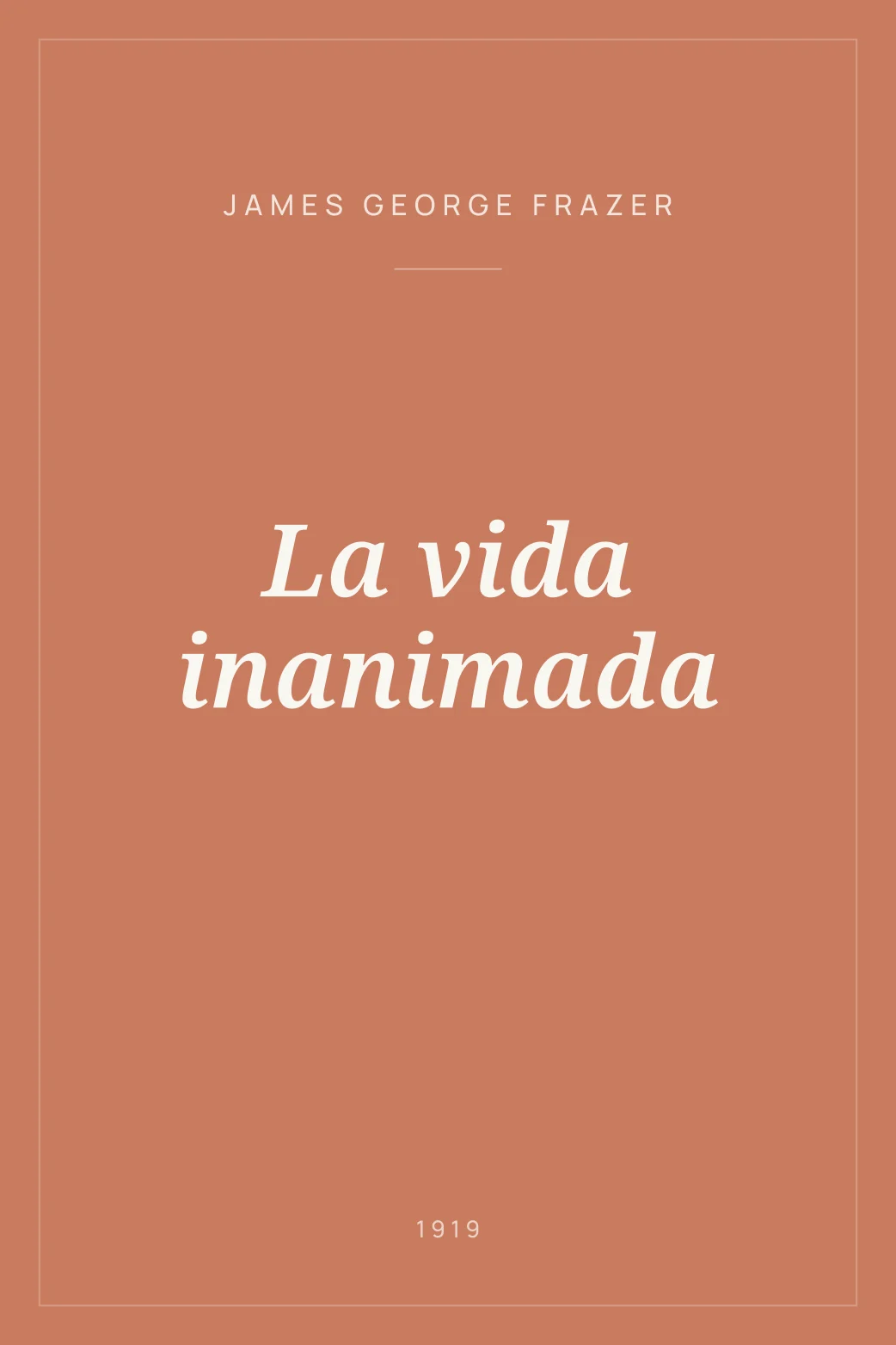 Portada de La vida inanimada