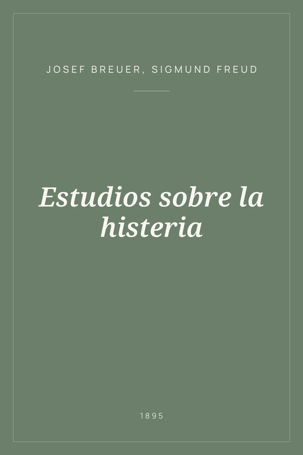 Portada de Estudios sobre la histeria