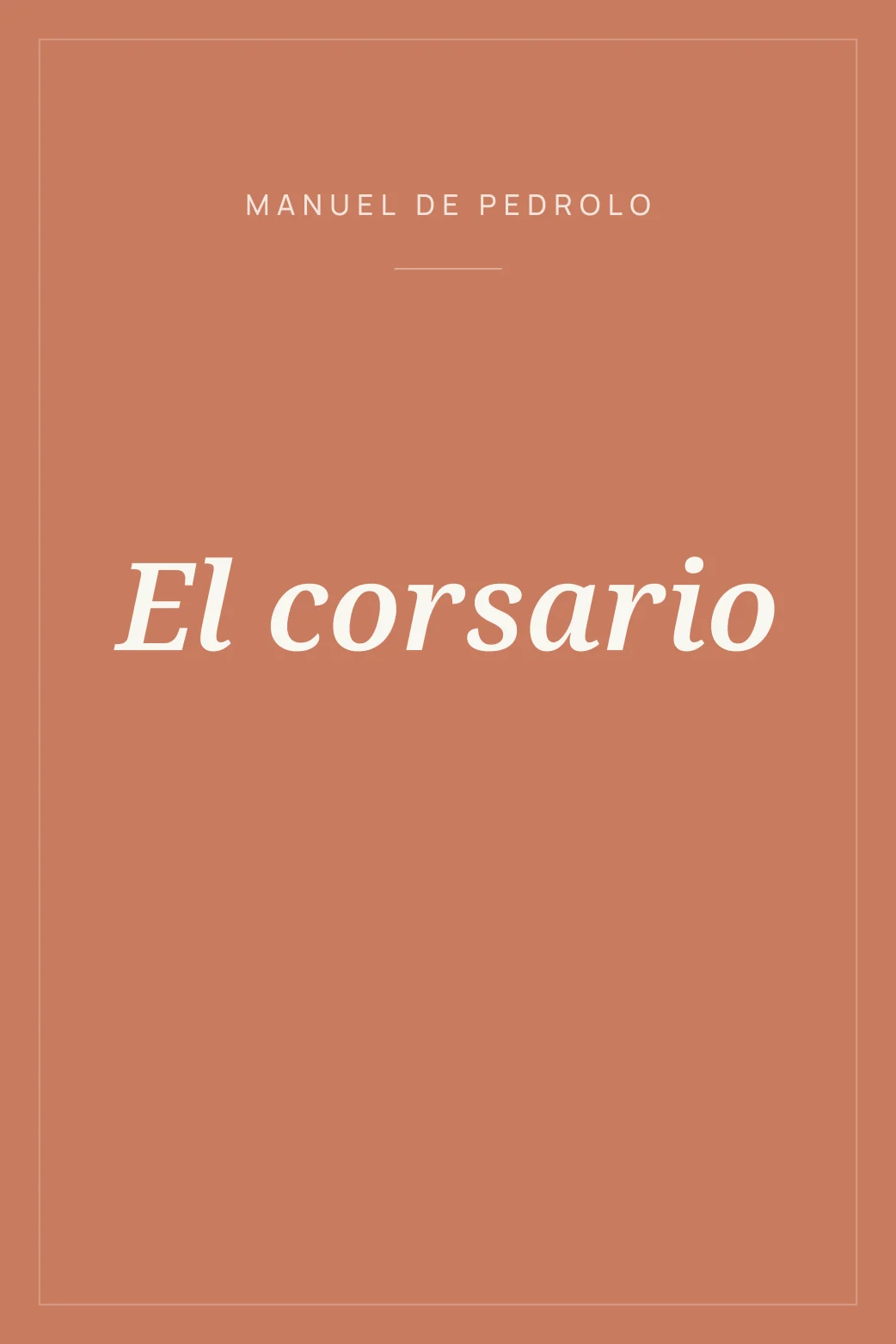Portada de El corsario