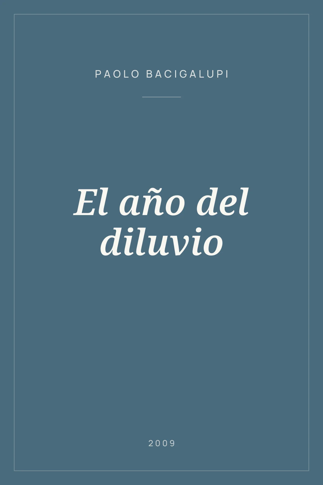Portada de El año del diluvio