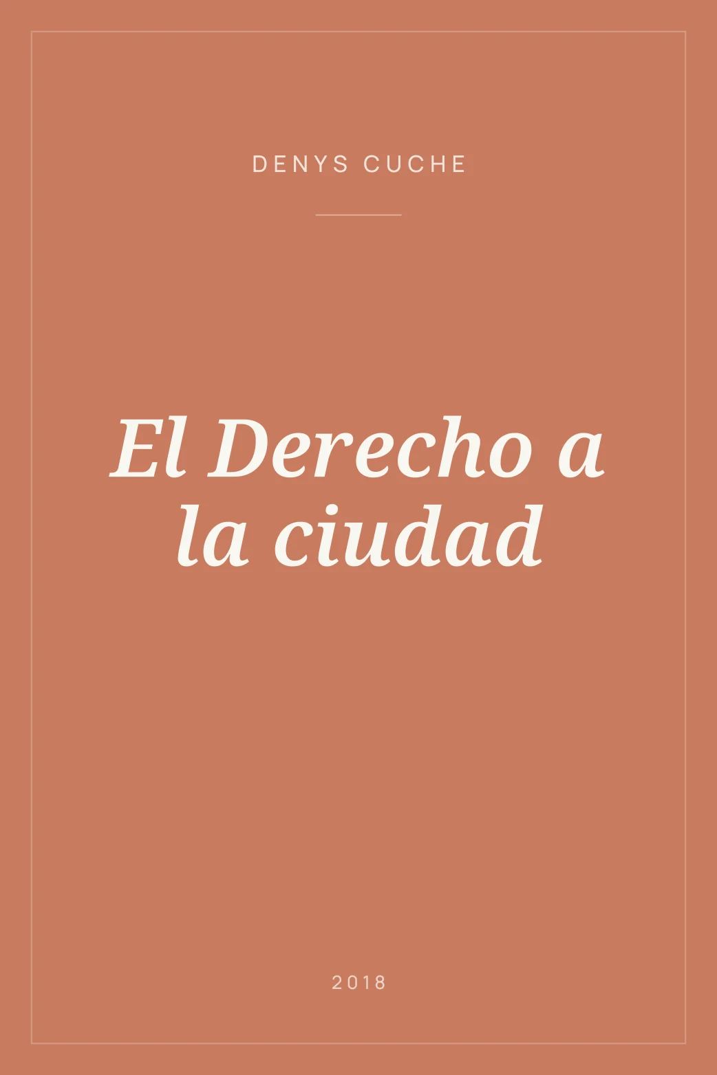 Portada de El Derecho a la ciudad