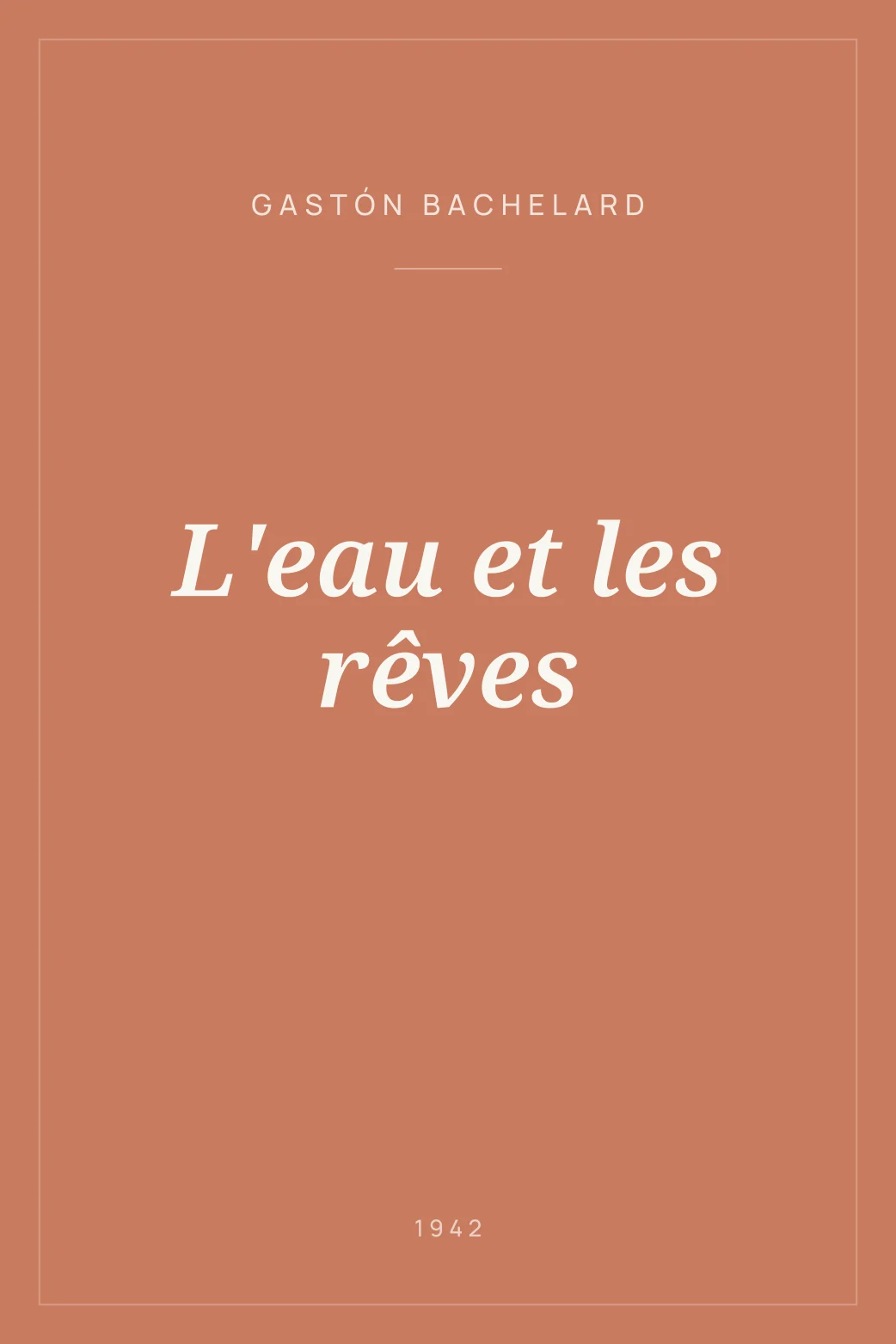 Portada de L'eau et les rêves