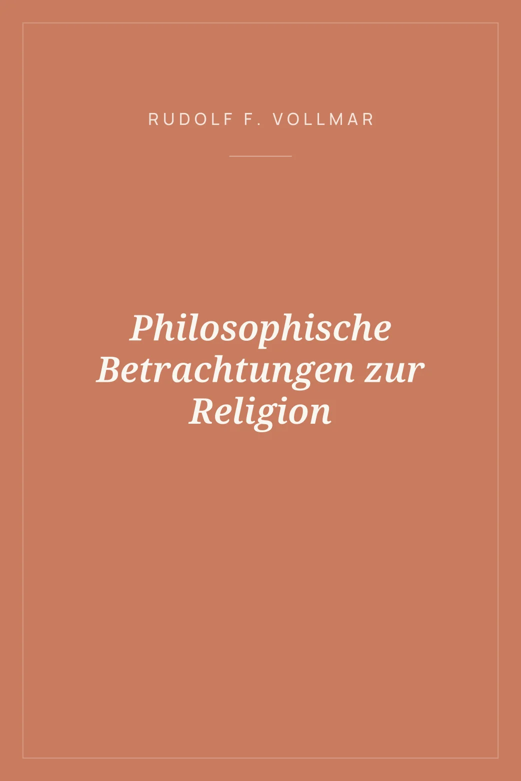 Portada de Philosophische Betrachtungen zur Religion