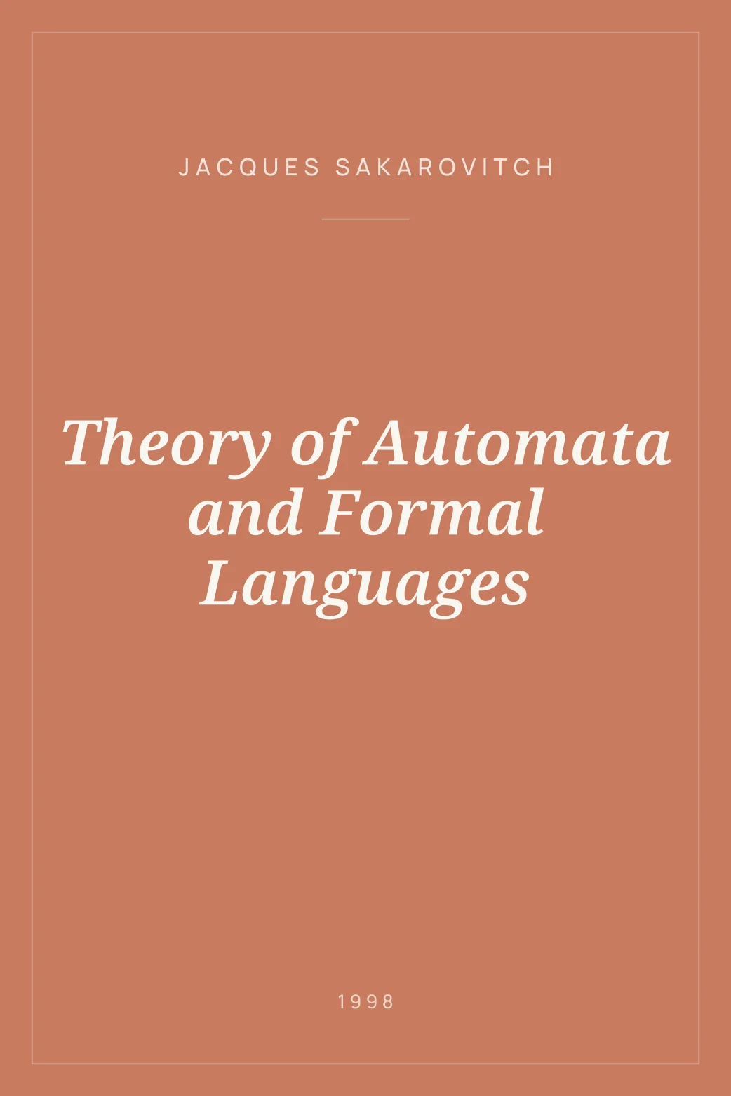 Portada de Theory of Automata and Formal Languages