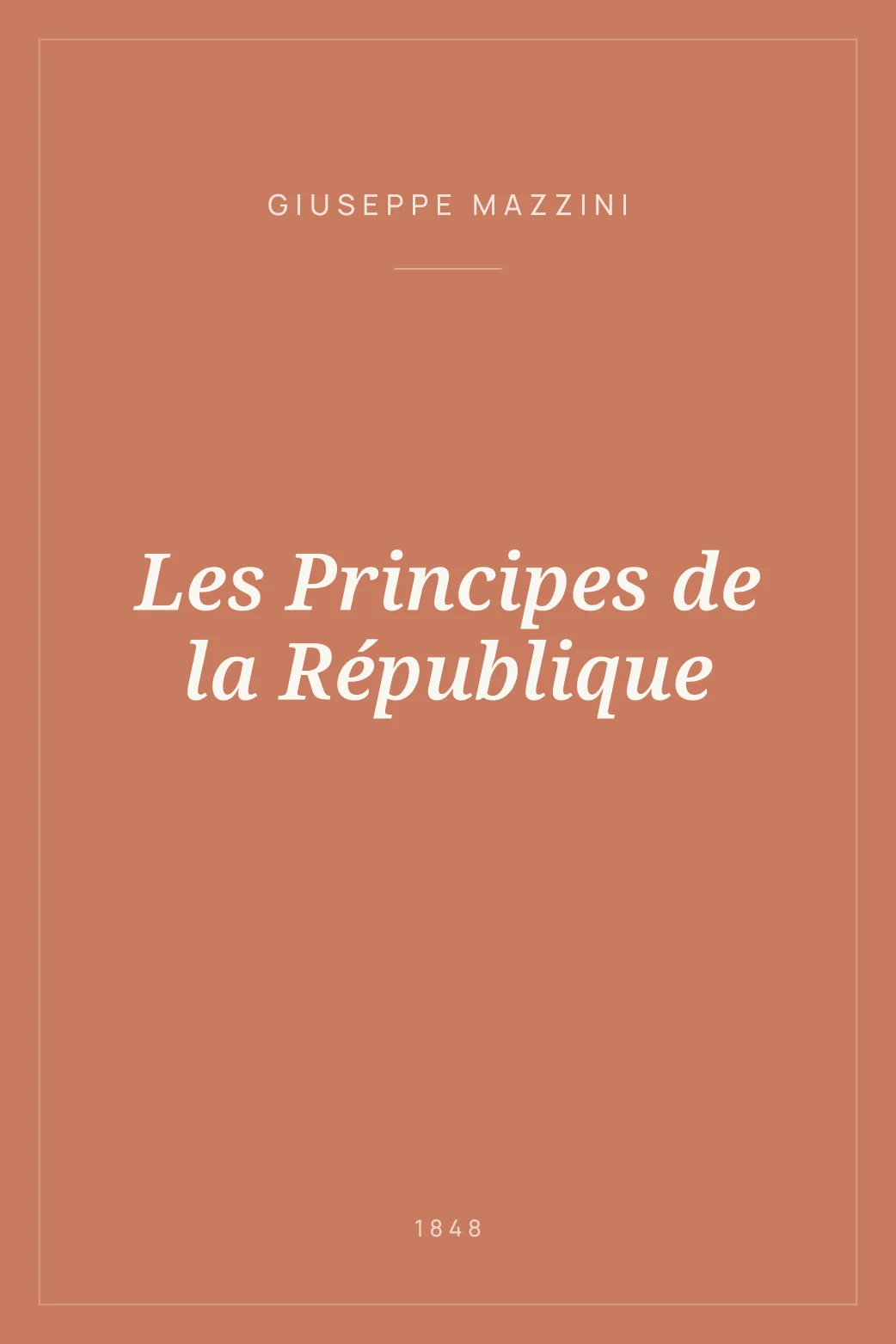 Portada de Les Principes de la République