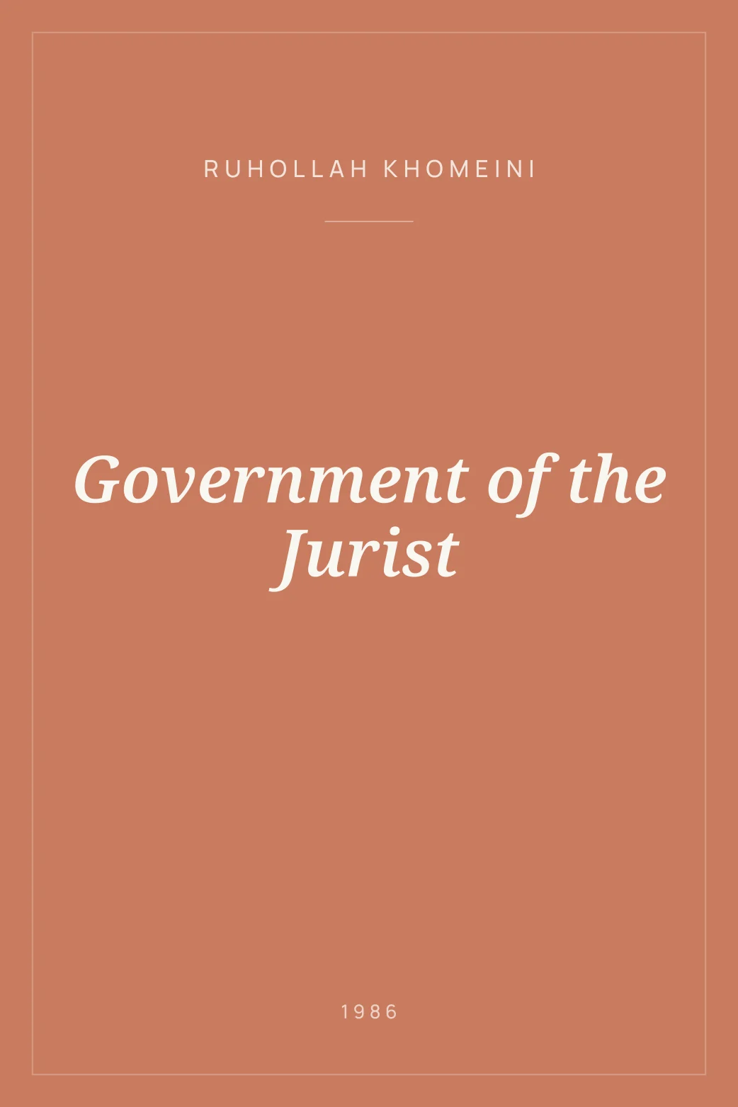 Portada de Government of the Jurist