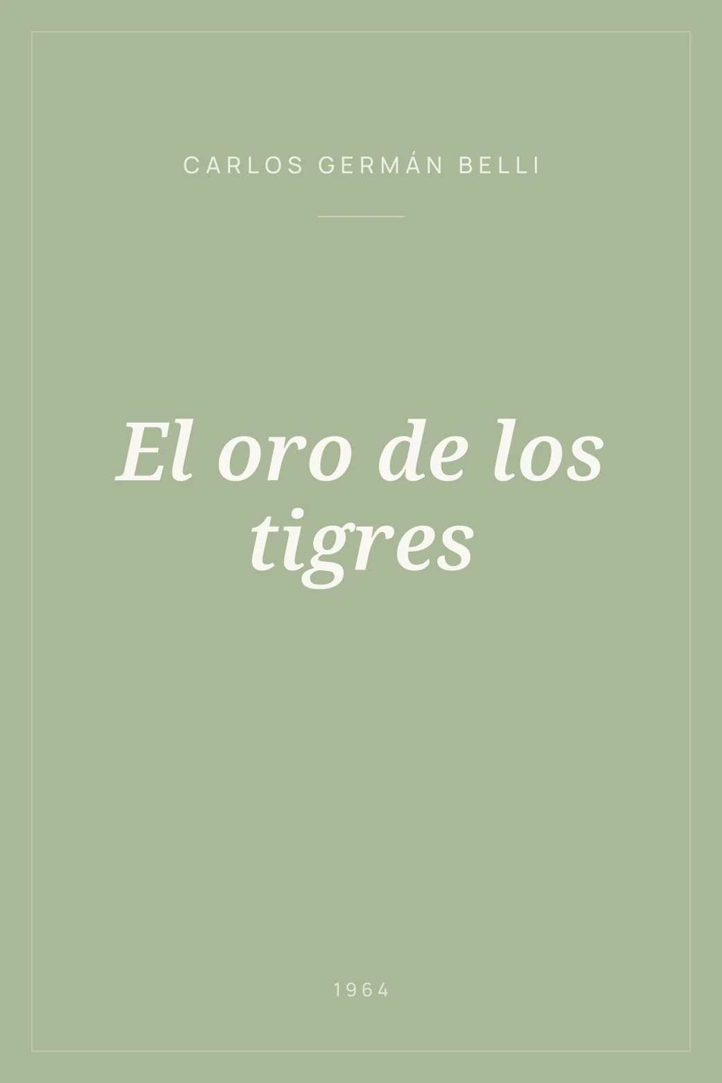Portada de El oro de los tigres