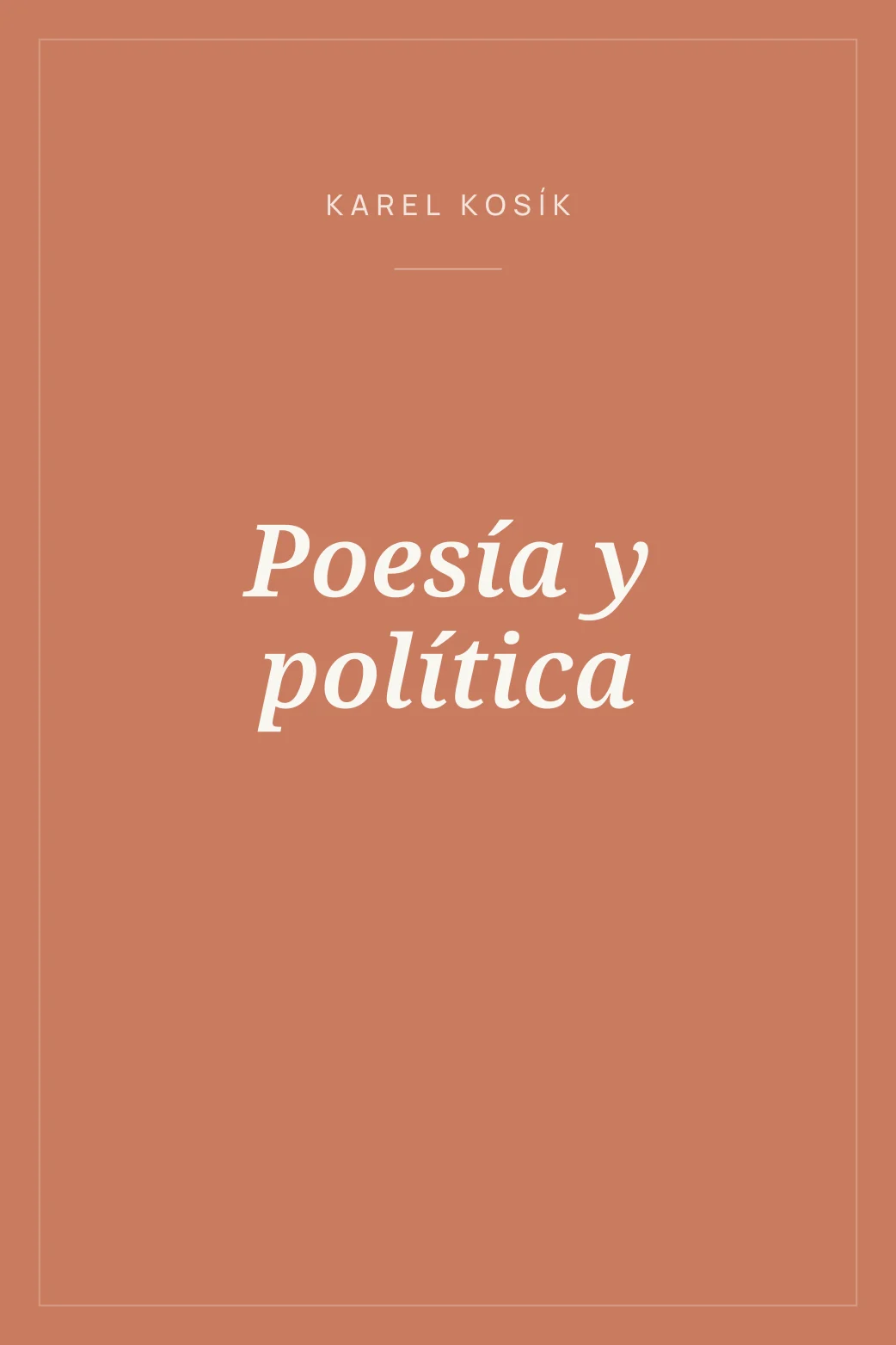 Portada de Poesía y política
