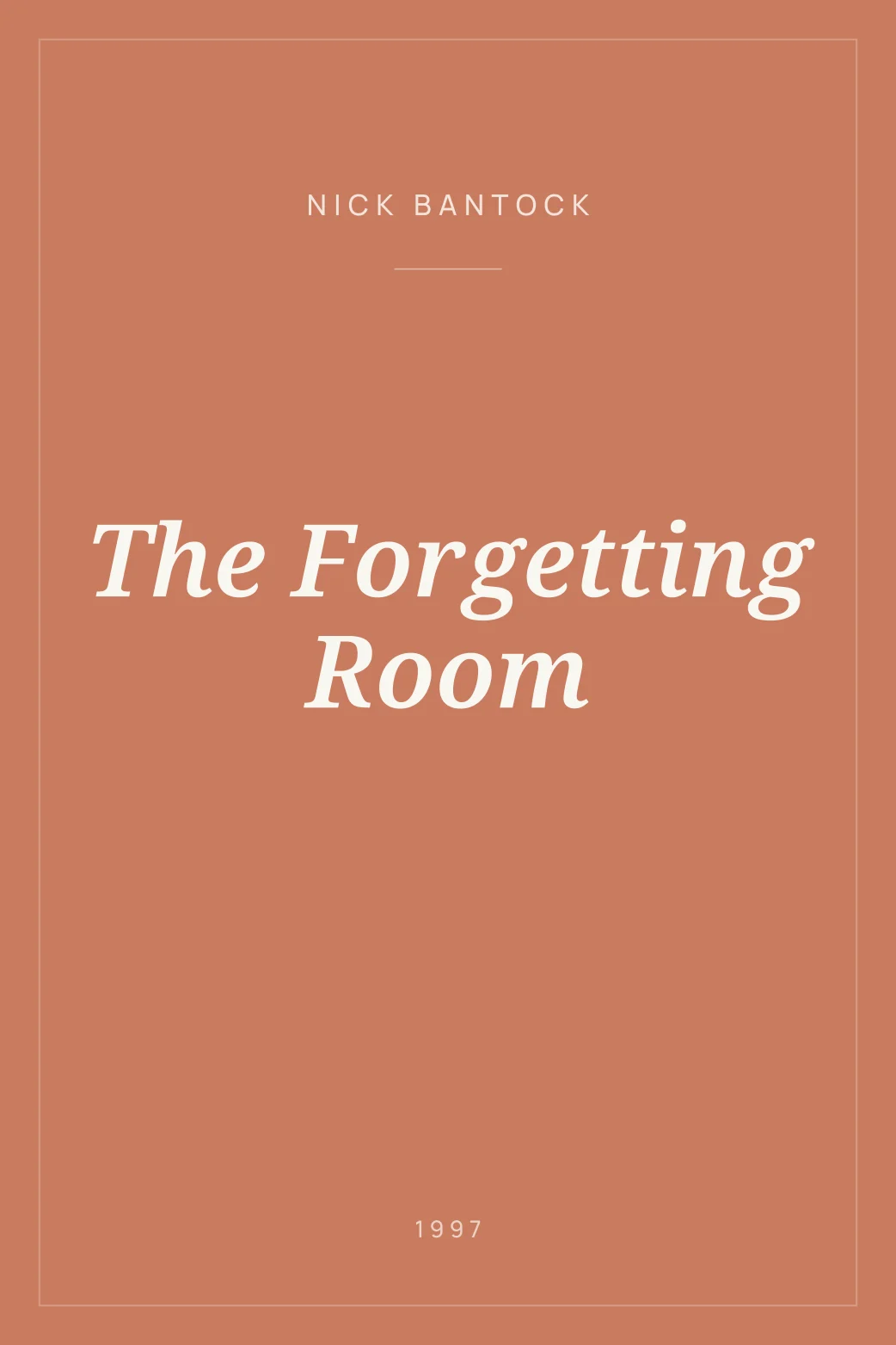 Portada de The Forgetting Room