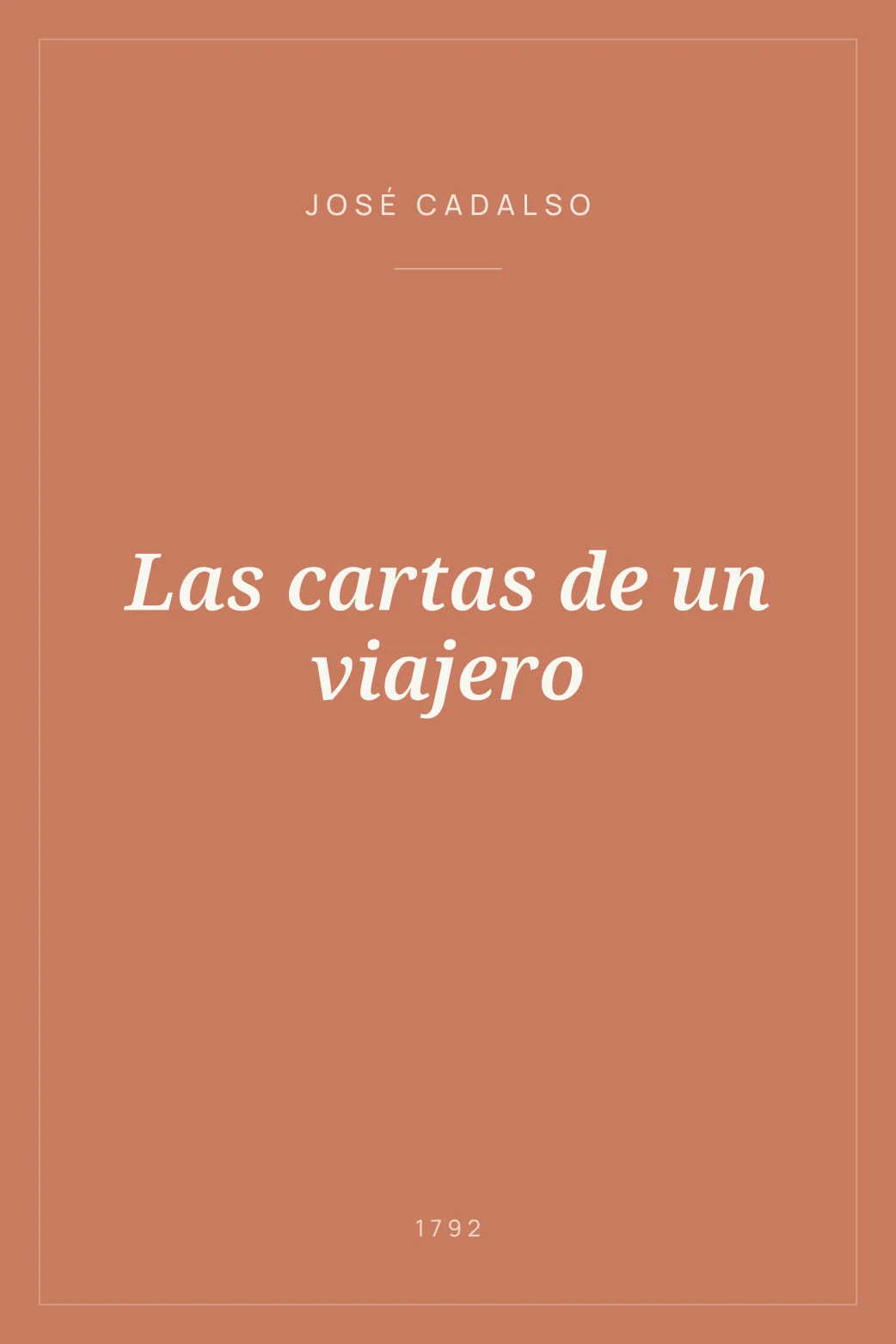 Portada de Las cartas de un viajero