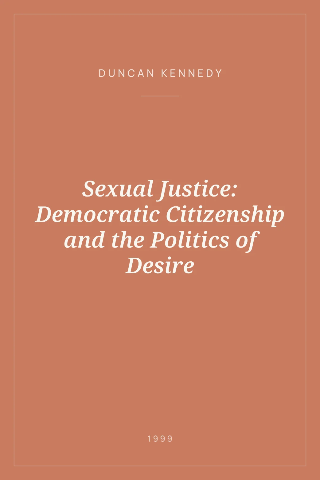 Portada de Sexual Justice: Democratic Citizenship and the Politics of Desire