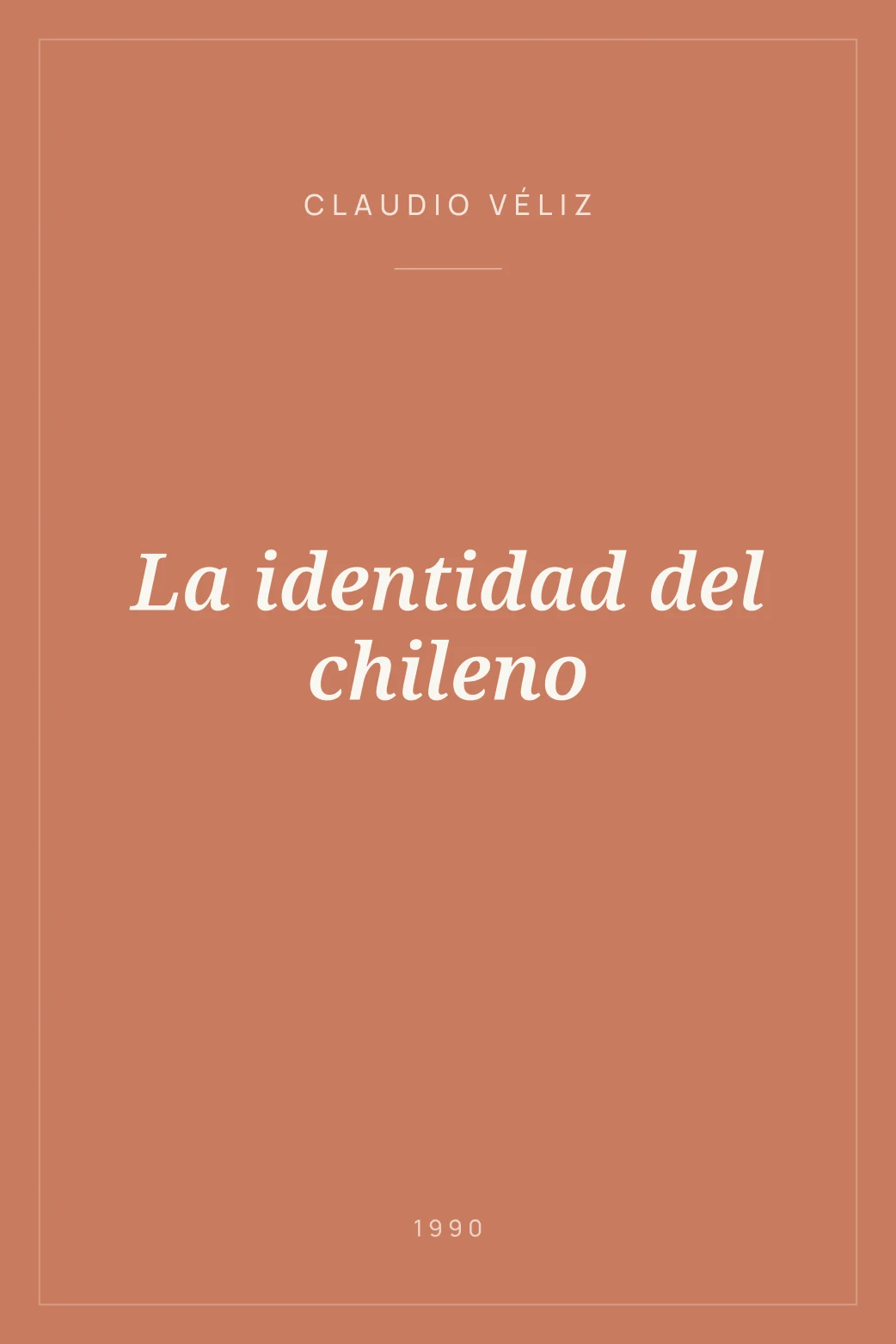 Portada de La identidad del chileno