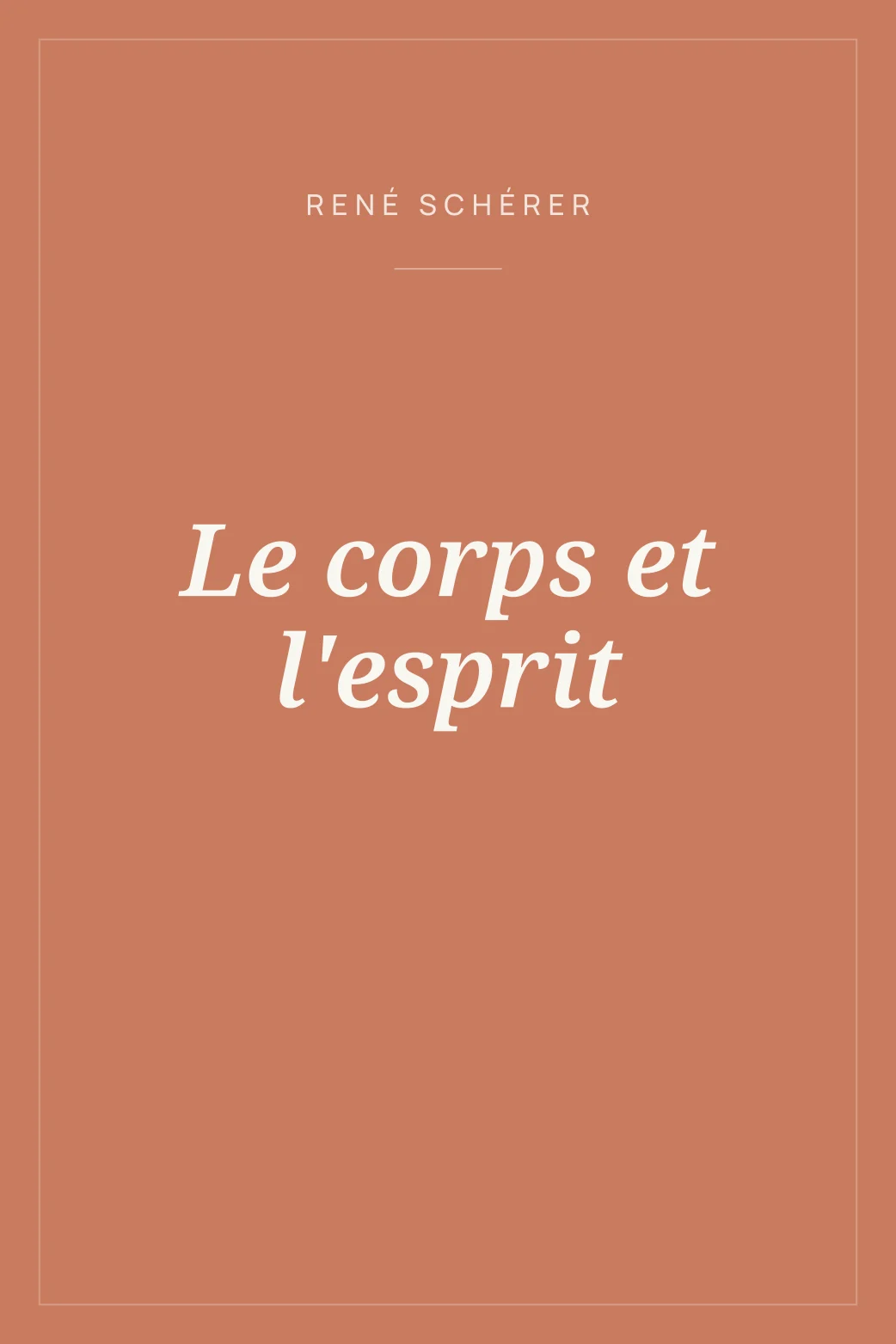 Portada de Le corps et l'esprit