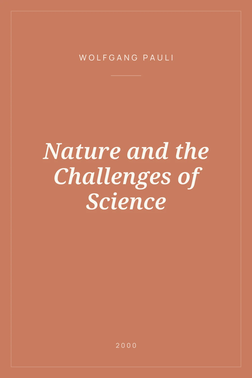 Portada de Nature and the Challenges of Science