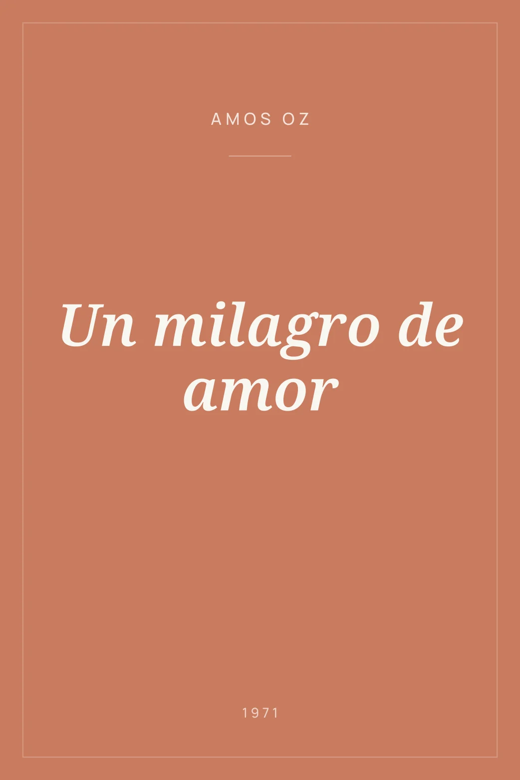 Portada de Un milagro de amor