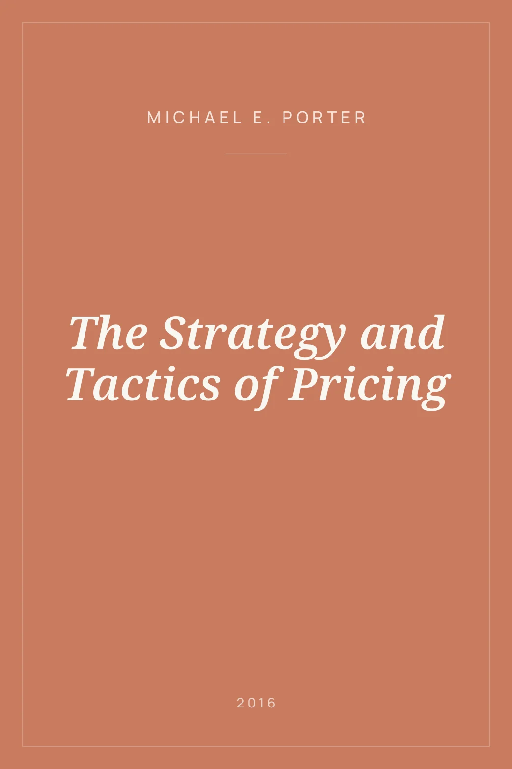 Portada de The Strategy and Tactics of Pricing