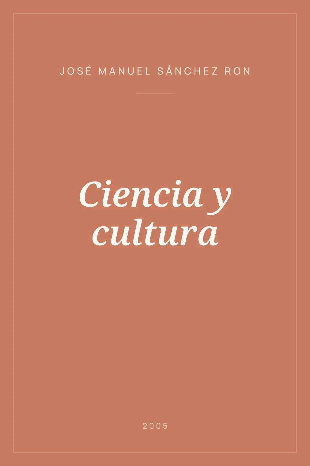 Portada de Ciencia y cultura