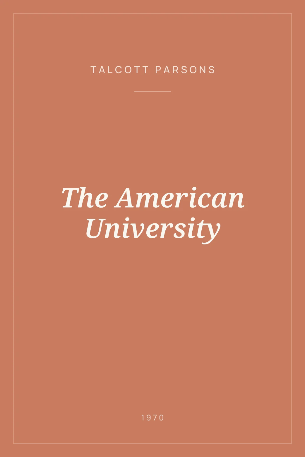 Portada de The American University