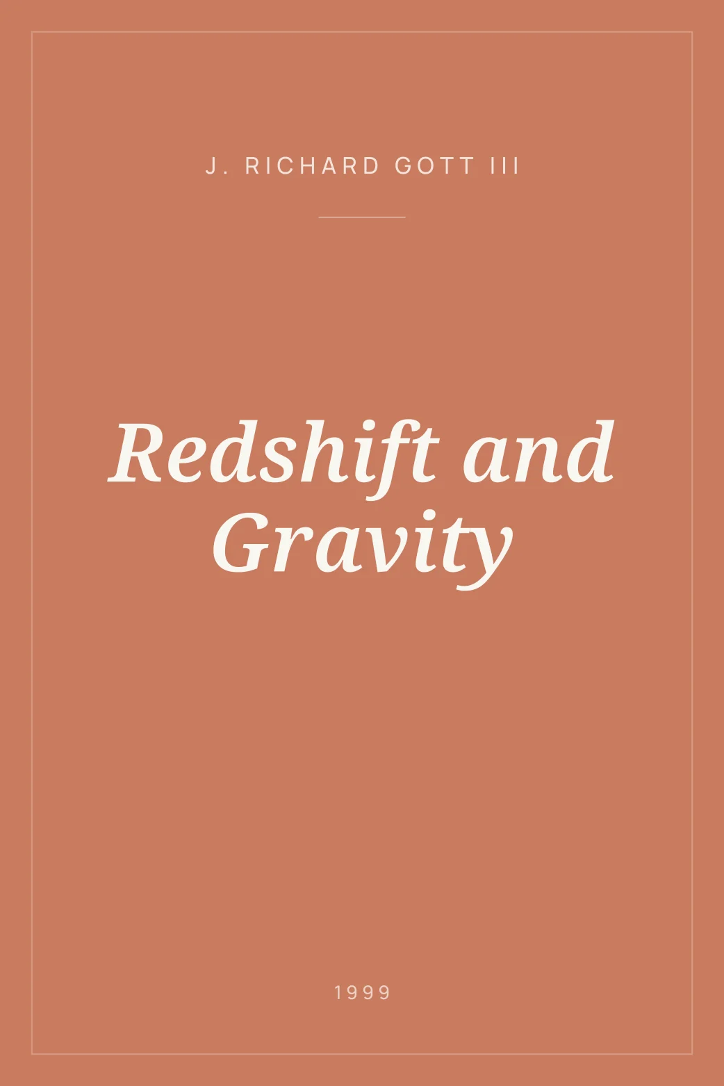 Portada de Redshift and Gravity