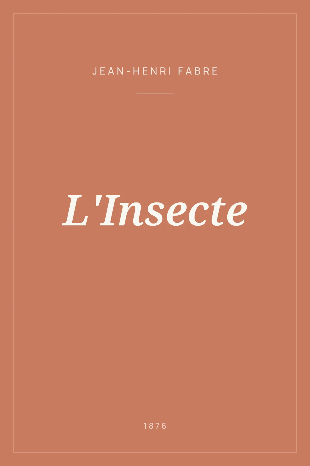 Portada de L'Insecte