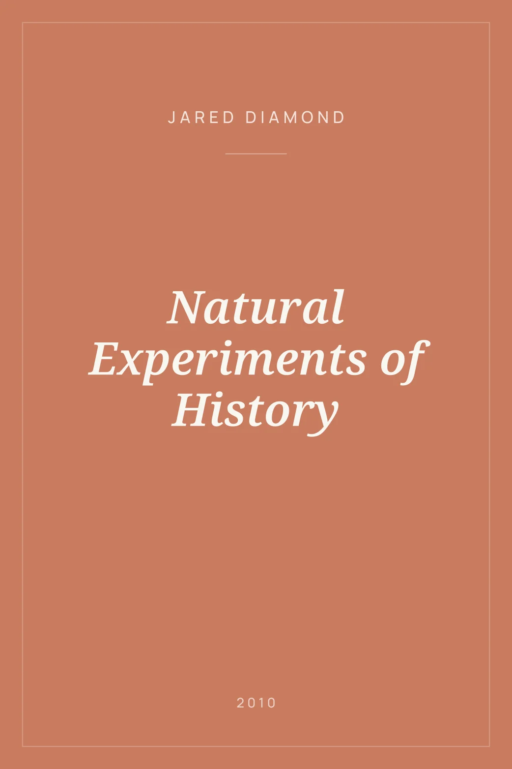 Portada de Natural Experiments of History