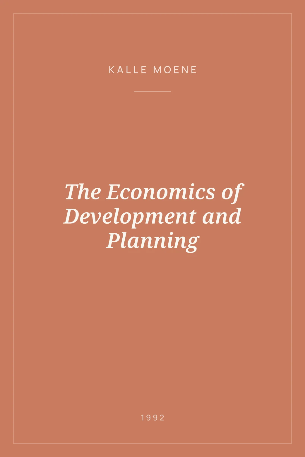 Portada de The Economics of Development and Planning