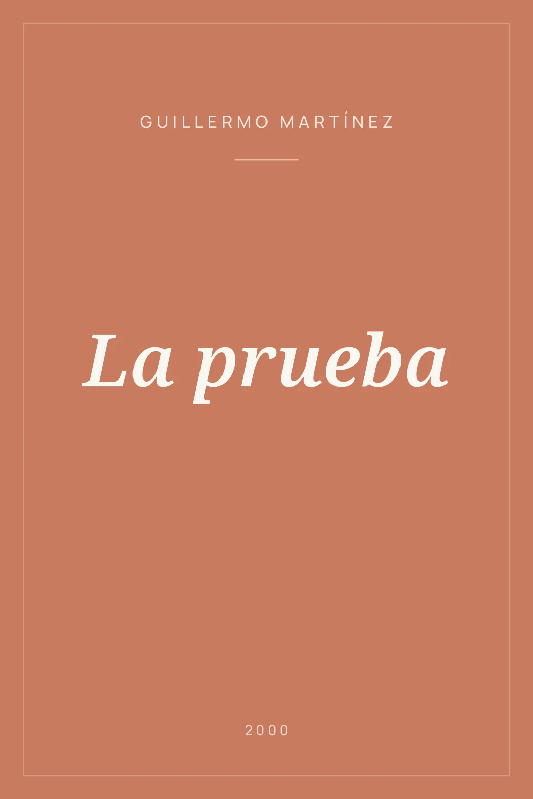 Portada de La prueba