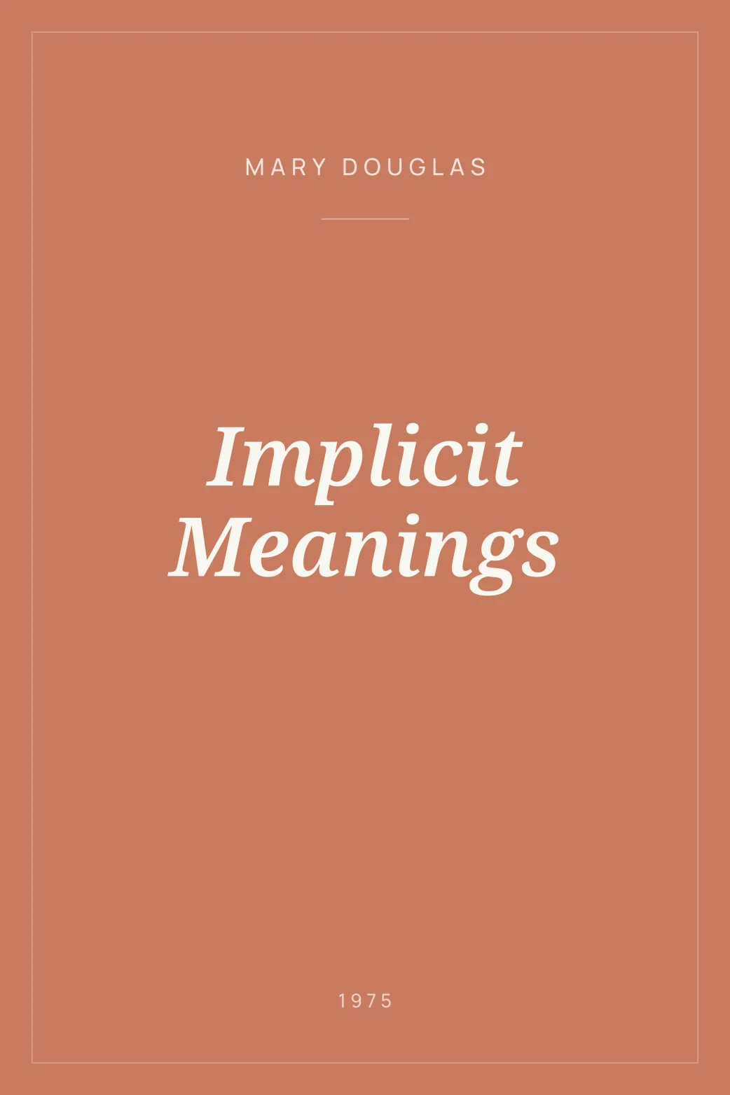 Portada de Implicit Meanings