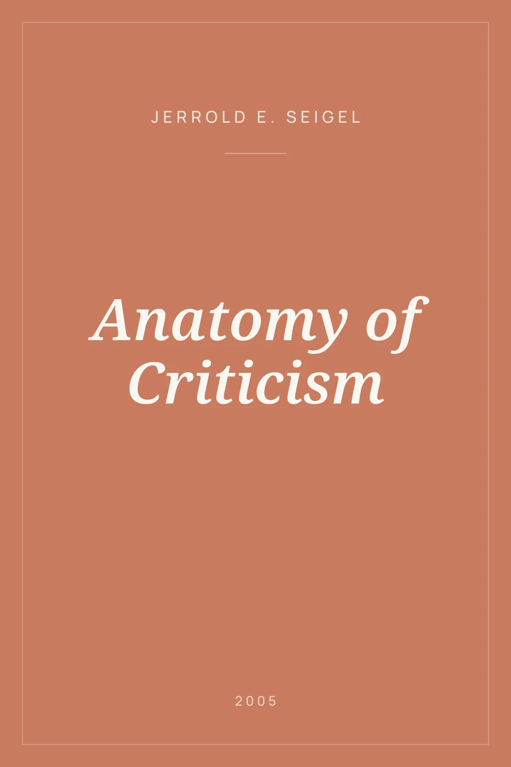 Portada de Anatomy of Criticism