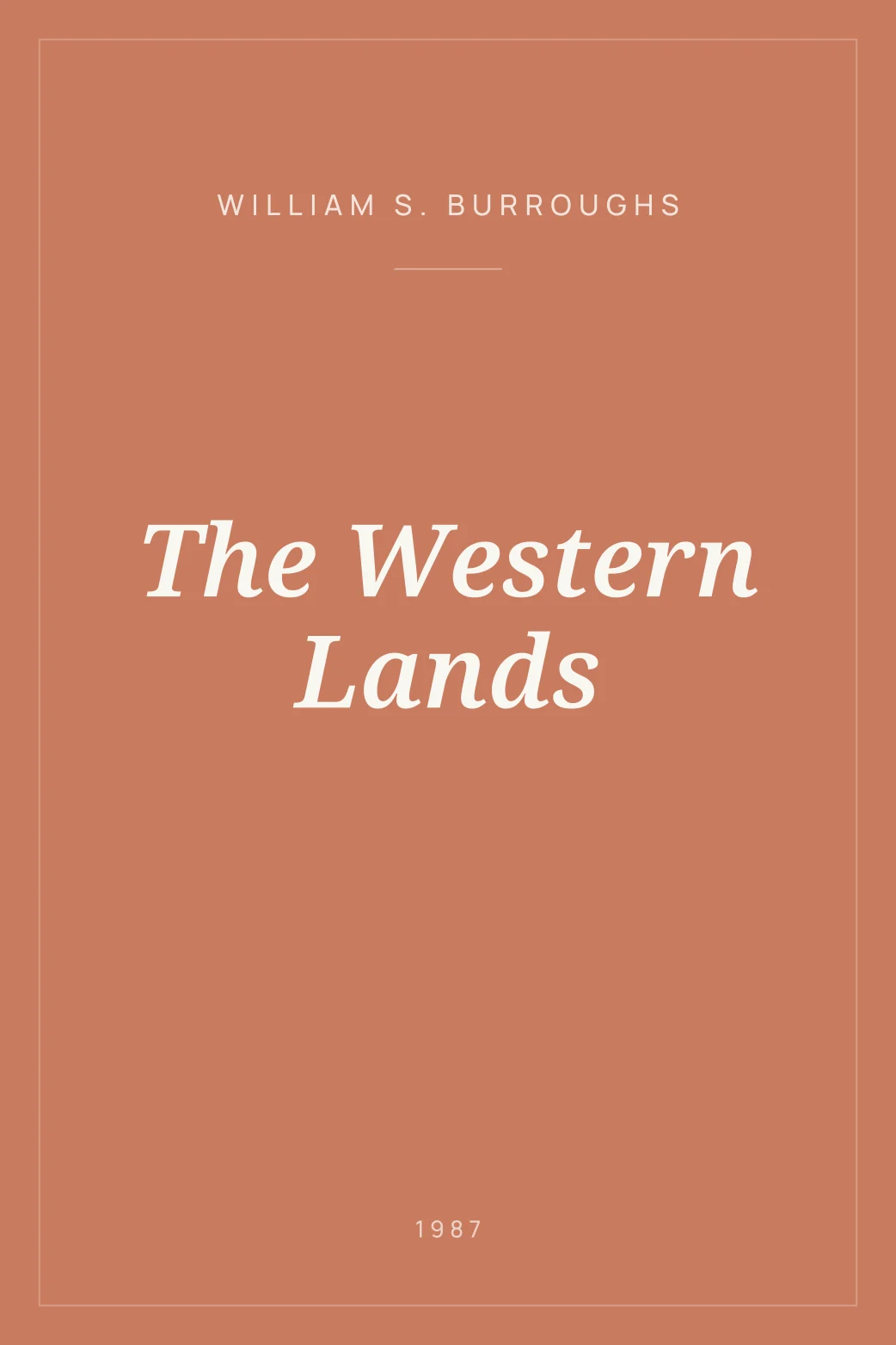 Portada de The Western Lands
