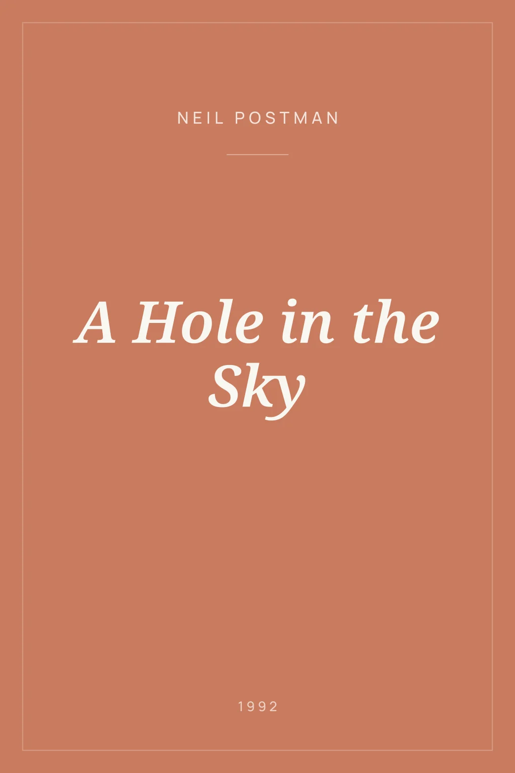 Portada de A Hole in the Sky