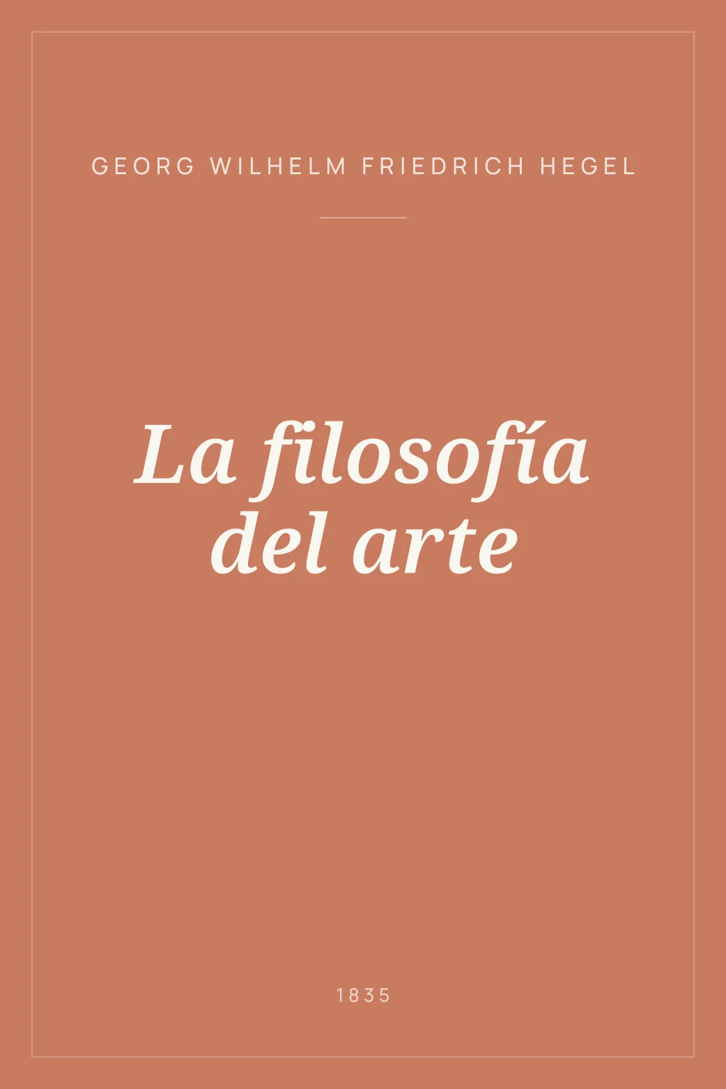 Portada de La filosofía del arte