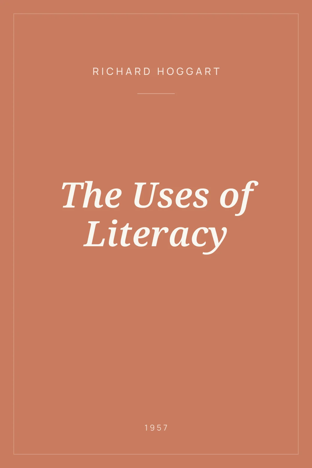 Portada de The Uses of Literacy