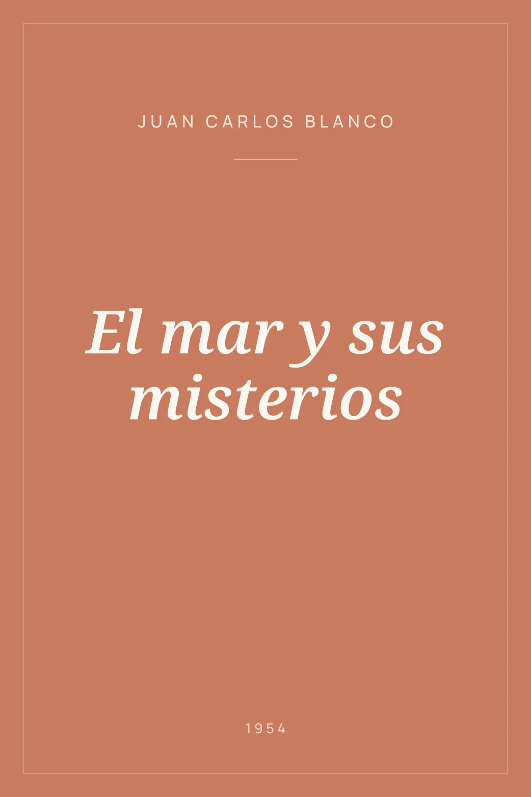 Portada de El mar y sus misterios