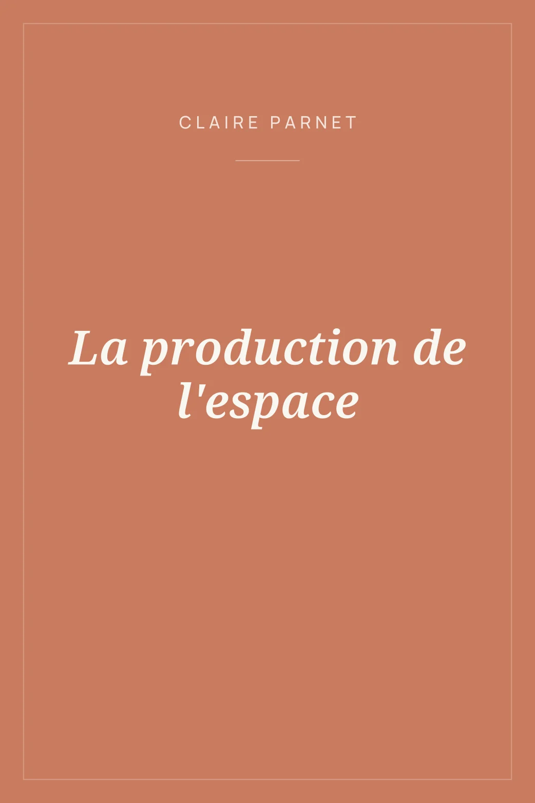 Portada de La production de l'espace