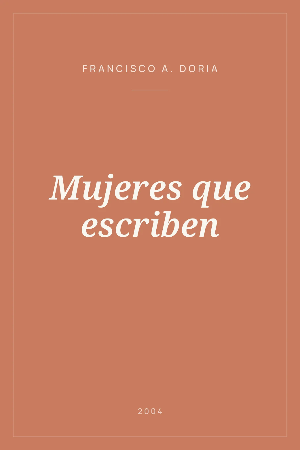 Portada de Mujeres que escriben