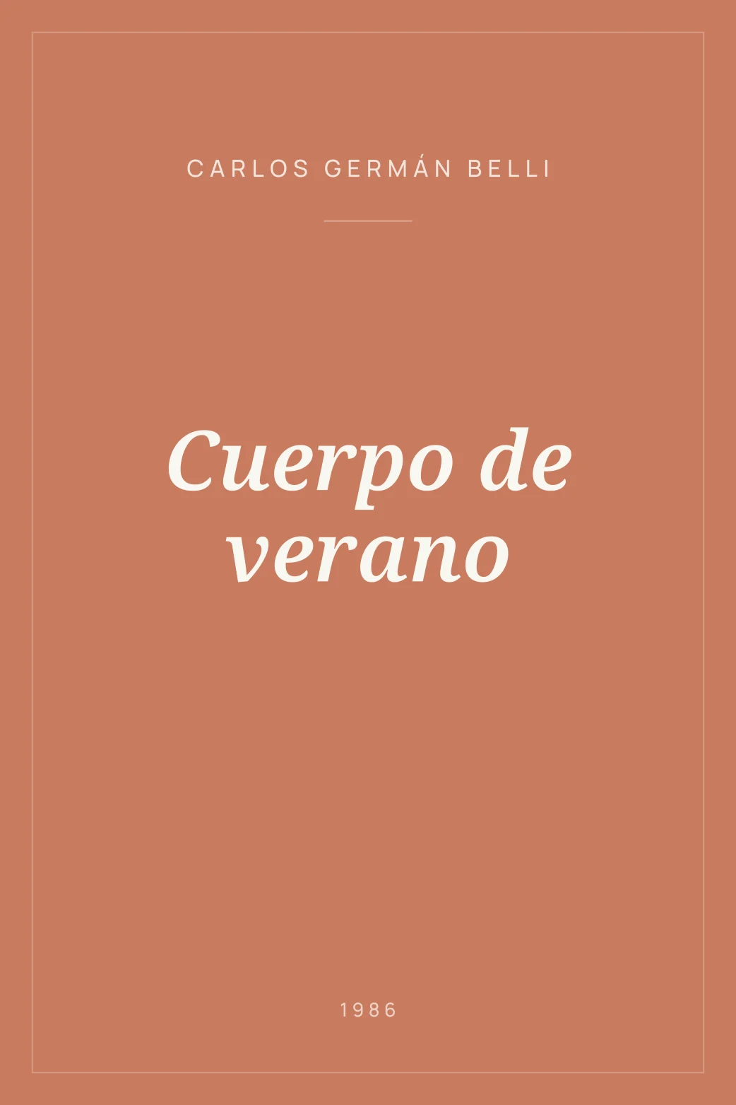 Portada de Cuerpo de verano