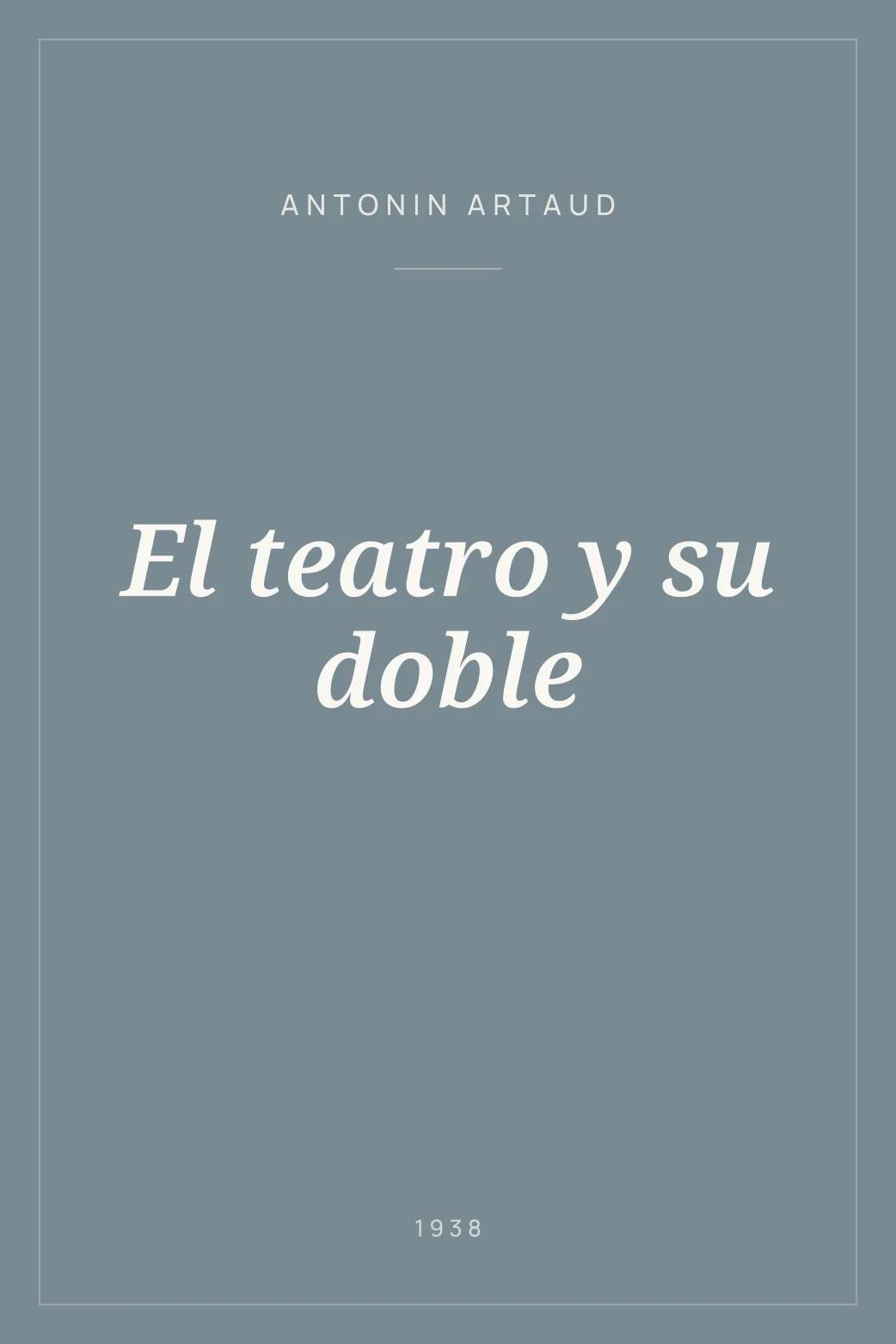 Portada de El teatro y su doble