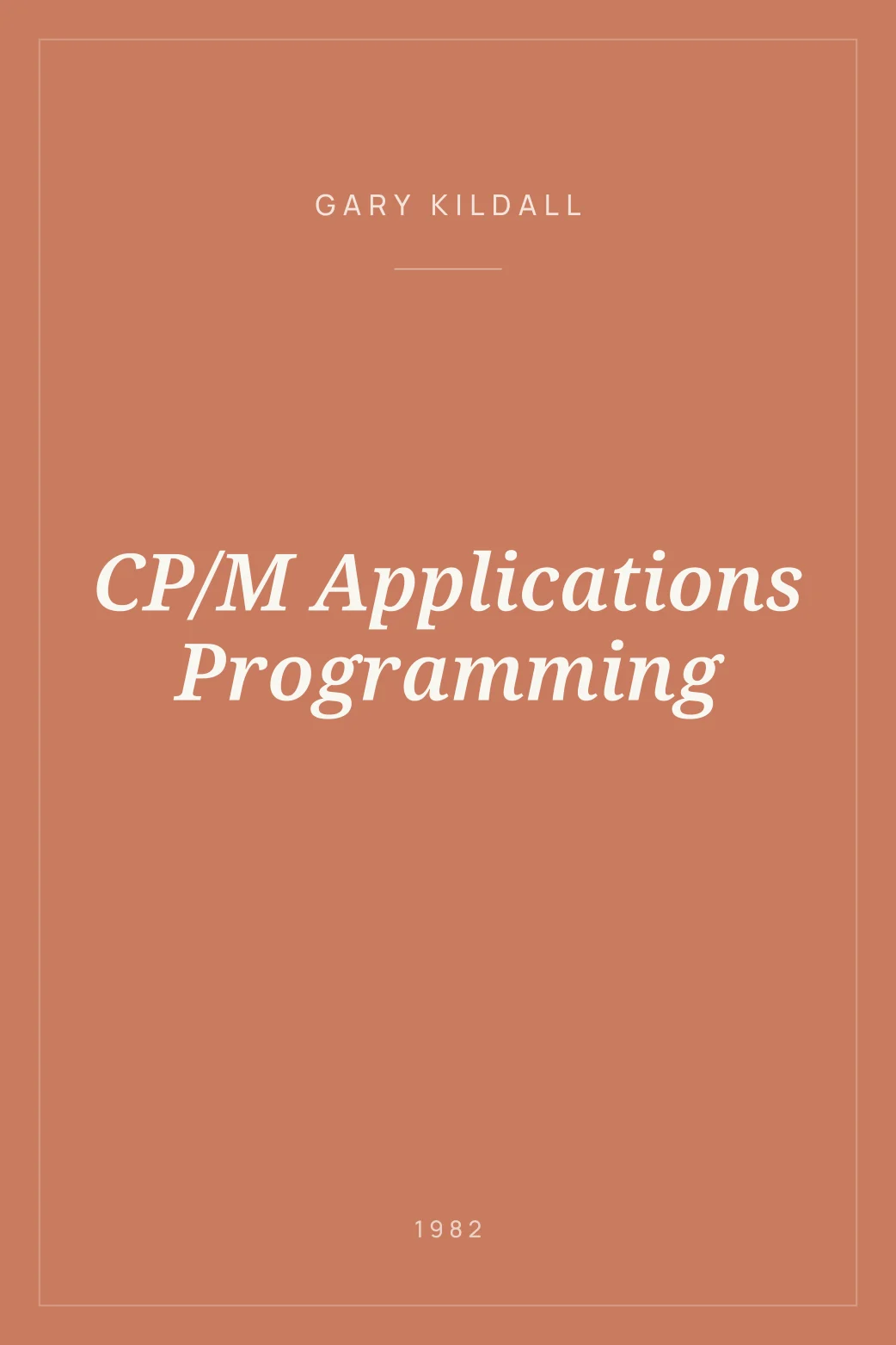 Portada de CP/M Applications Programming