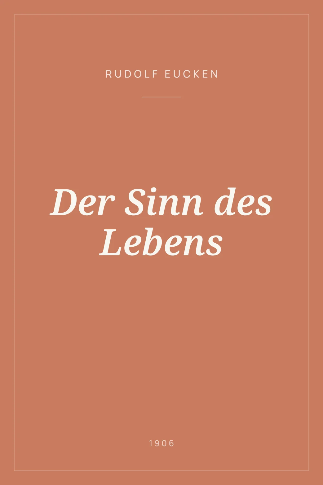 Portada de Der Sinn des Lebens