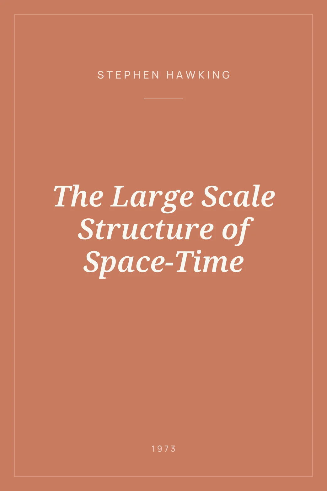 Portada de The Large Scale Structure of Space-Time