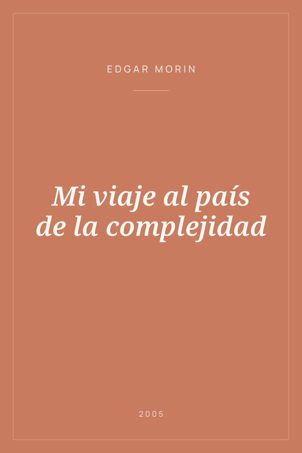 Portada de Mi viaje al país de la complejidad