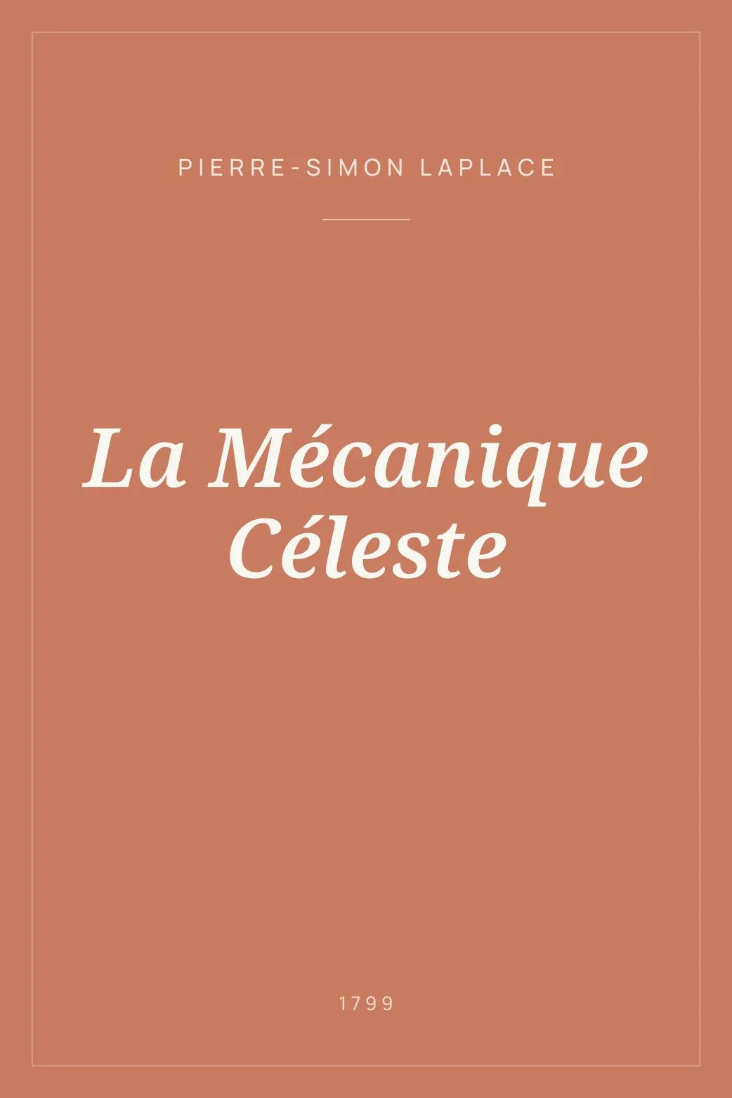 Portada de La Mécanique Céleste