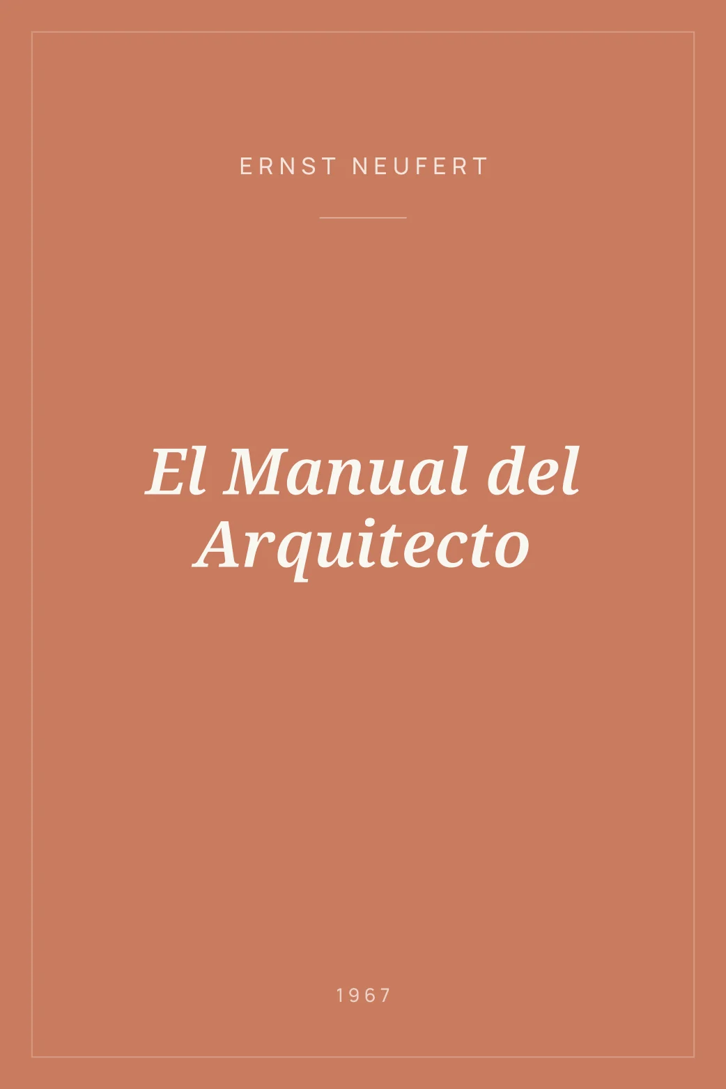 Portada de El Manual del Arquitecto